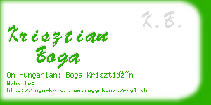 krisztian boga business card